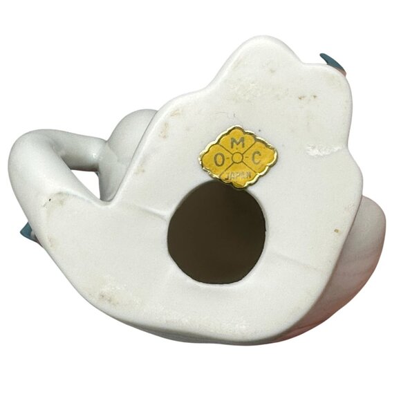 Vintage OMC Siamese Cat Figurine Japan Porcelain White Mid Century Modern 7 1/2" - Picture 11 of 15